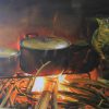 Tranh bếp lửa - Tranh sơn dầu