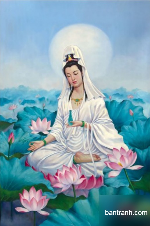 Tiếng chuông Phật đem đến cho bạn cảm giác thoải mái và bình yên khi nhìn vào bức tranh Phật Quan Âm Bồ Tát. Những nét vẽ linh hoạt và sắc màu tương phản tinh tế thành một tác phẩm nghệ thuật hoàn hảo.