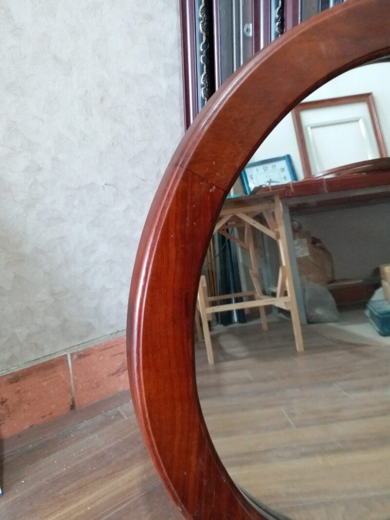 Khung gương tròn gỗ gõ đỏ đẹp, chất lượng cao và giá tốt nhất