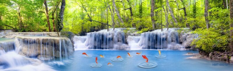 6 bức tranh 3D thác nước đẹp tài lộc đến nhà