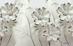Tranh dán tường 3D hoa không sắc