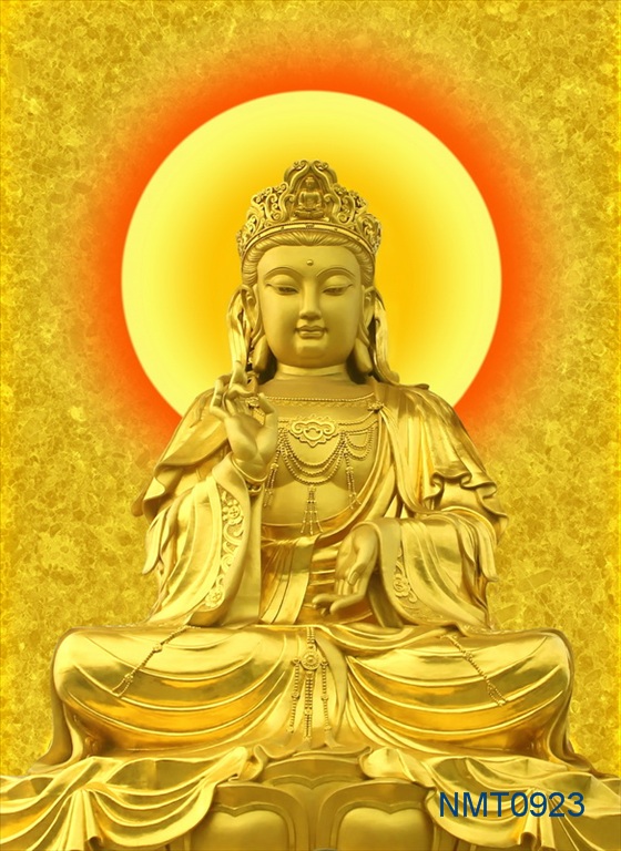 Tranh dán tường 3D Phật bà quan âm - Tranh Tôn Giáo