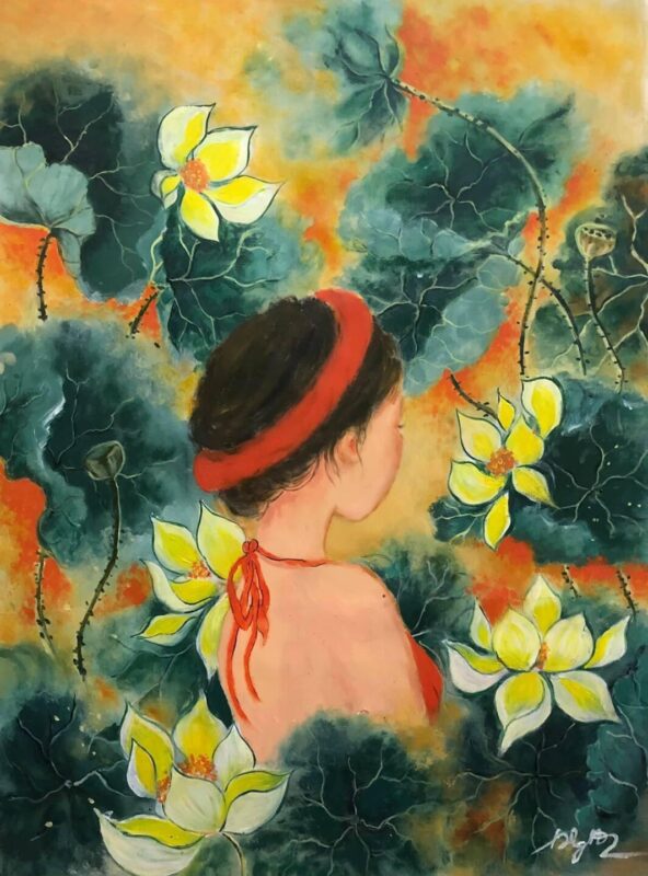 Nàng sen 06 - Tranh Nghệ Thuật