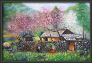 mountain village copy painting 1