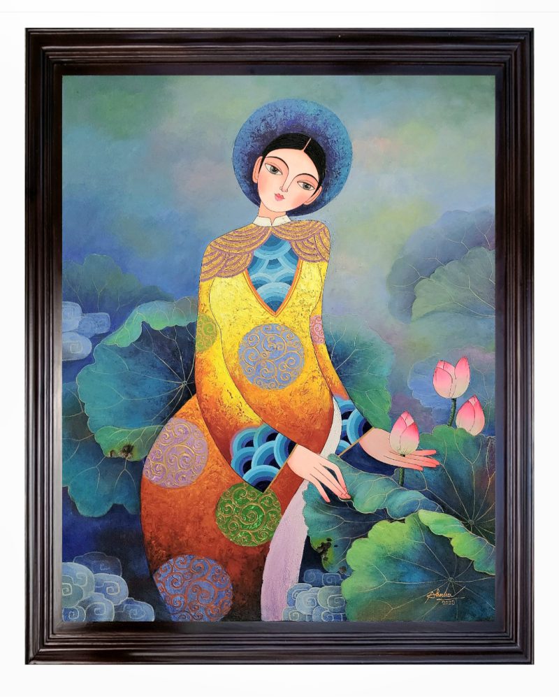 Thiếu nữ hái sen