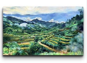 Bình minh trên bản La pán tẩn - Mù Căng Chải