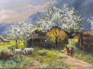 Chiều xuân ở bản em